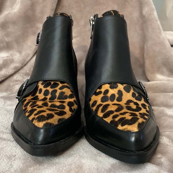 Circus by Sam Edelman Black Leopard Ankle Booties - Picture 7 of 10